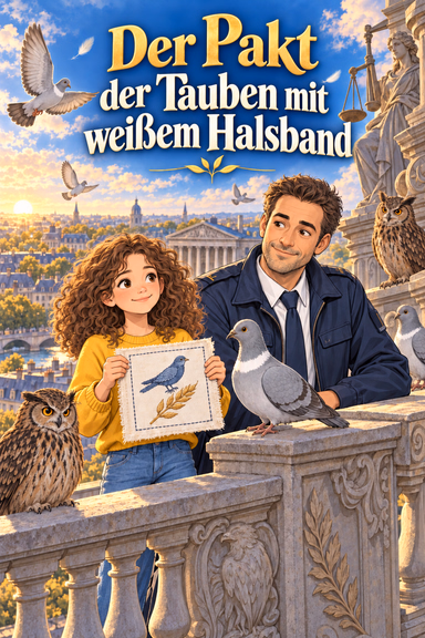 Der Pakt der Tauben mit weißem Halsband