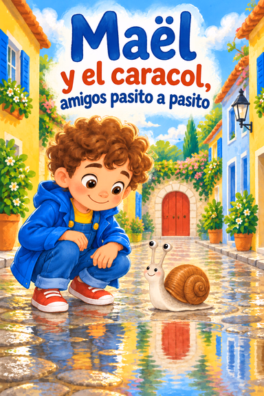 Maël y el caracol, amigos pasito a pasito