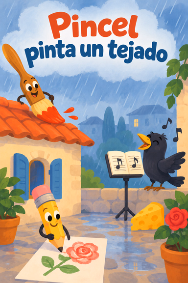 Pincel pinta un tejado