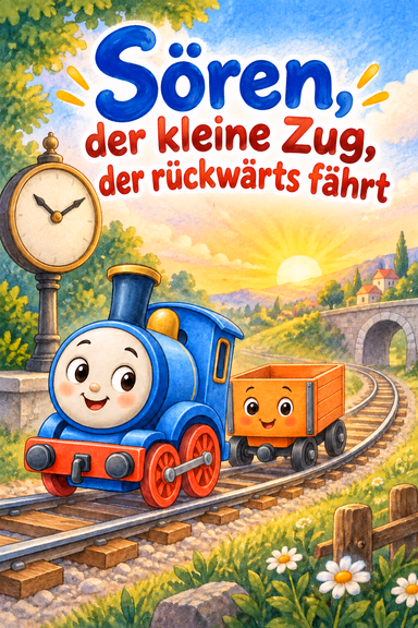 Sören, der kleine Zug, der rückwärts fährt