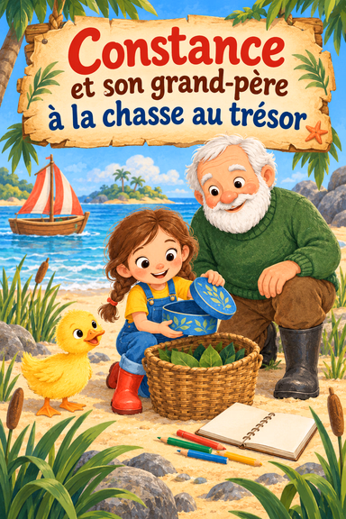 Constance et son grand-père à la chasse au trésor