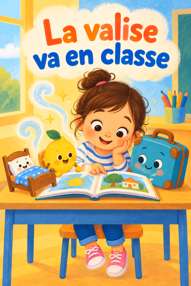 La valise va en classe