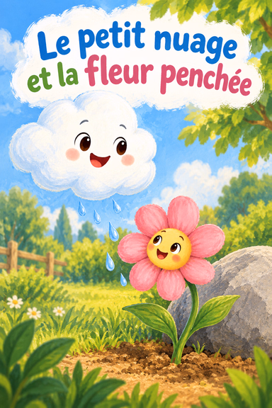 Le petit nuage et la fleur penchée