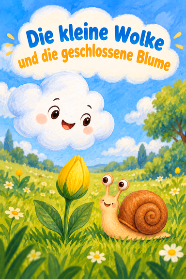 Die kleine Wolke und die geschlossene Blume