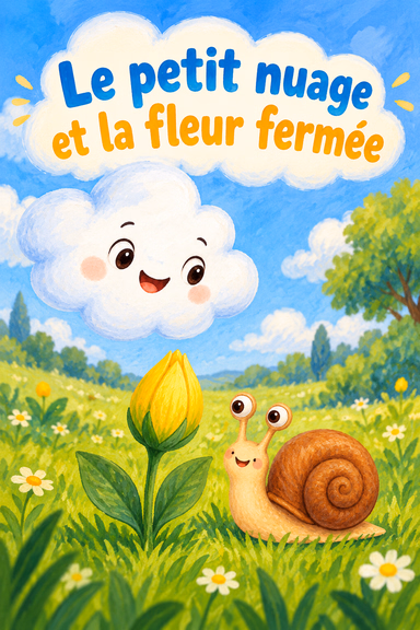 Le petit nuage et la fleur fermée