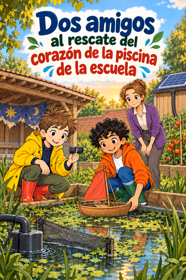 Dos amigos al rescate del corazón de la piscina de la escuela