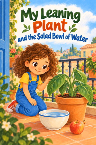 My Leaning Plant and the Salad Bowl of Water
