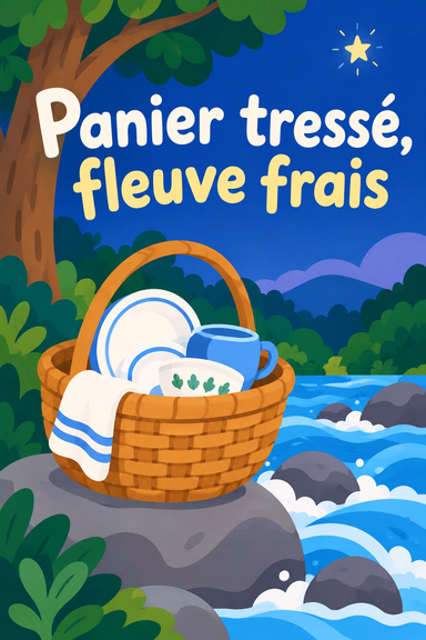 Panier tressé, fleuve frais