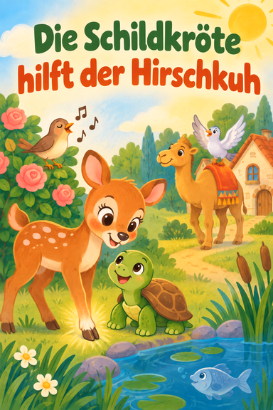 Die Schildkröte hilft der Hirschkuh