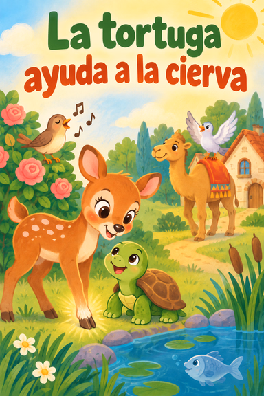 La tortuga ayuda a la cierva