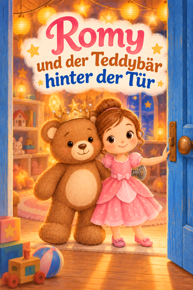 Romy und der Teddybär hinter der Tür