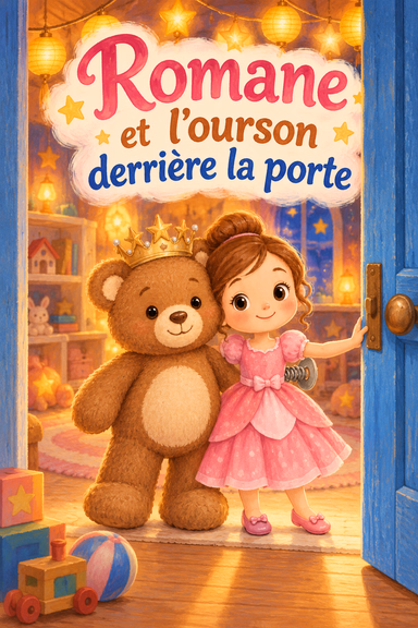 Romane et l’ourson derrière la porte