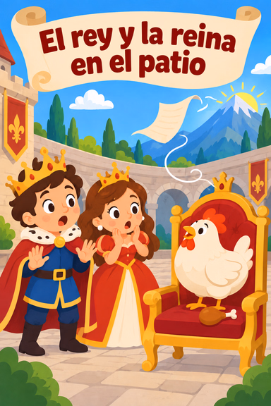 El rey y la reina en el patio