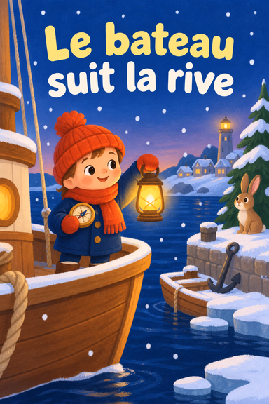 Le bateau suit la rive