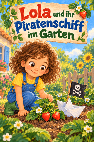 Lola und ihr Piratenschiff im Garten