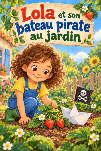 Lola et son bateau pirate au jardin