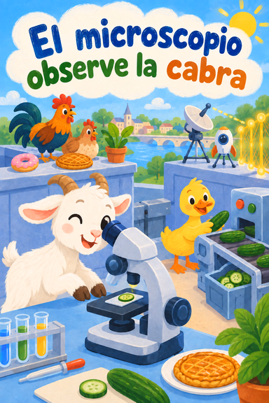 El microscopio observa la cabra
