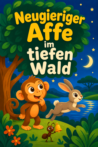 Neugieriger Affe im tiefen Wald