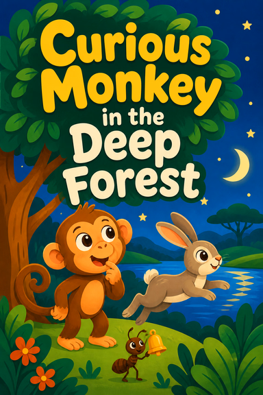 Curious Monkey in the Deep Forest