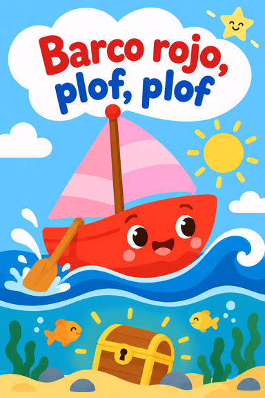 Barco rojo, plof, plof