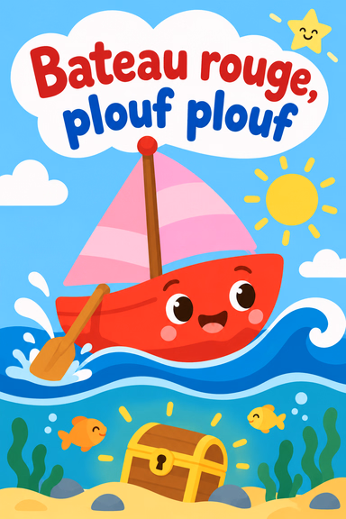 Bateau rouge, plouf plouf