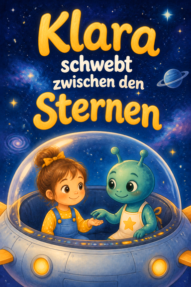 Klara schwebt zwischen den Sternen