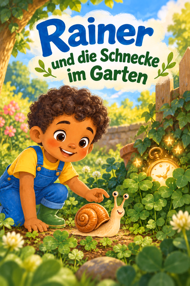 Rainer und die Schnecke im Garten