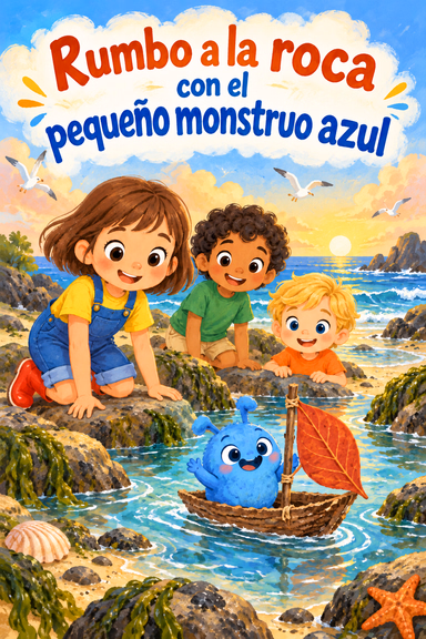 Rumbo a la roca con el pequeño monstruo azul