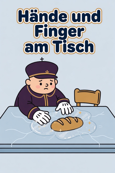 Hände und Finger am Tisch
