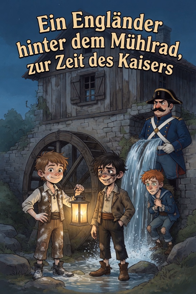 Ein Engländer hinter dem Mühlrad, zur Zeit des Kaisers