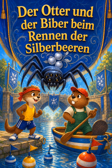 Der Otter und der Biber beim Rennen der Silberbeeren