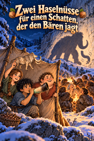 Zwei Haselnüsse für einen Schatten, der den Bären jagt