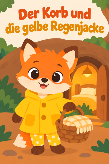Der Korb und die gelbe Regenjacke