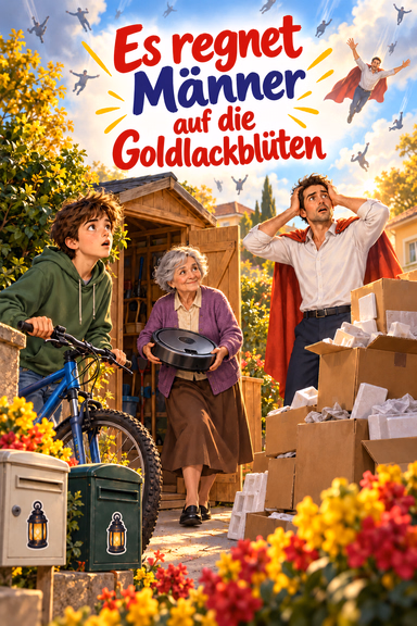 Es regnet Männer auf die Goldlackblüten