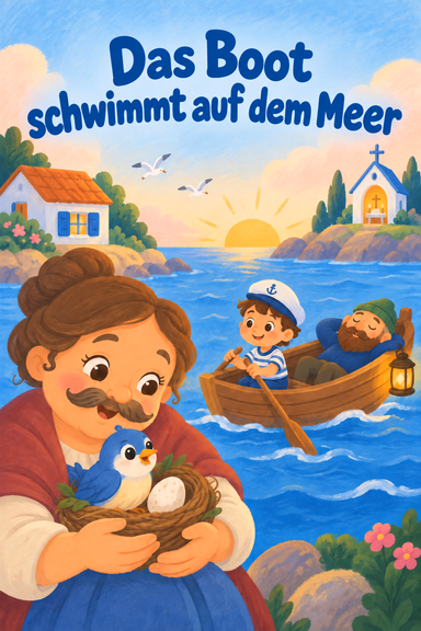 Das Boot schwimmt auf dem Meer