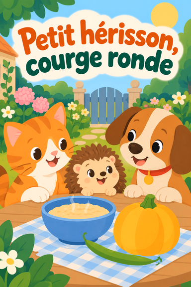 Petit hérisson, courge ronde