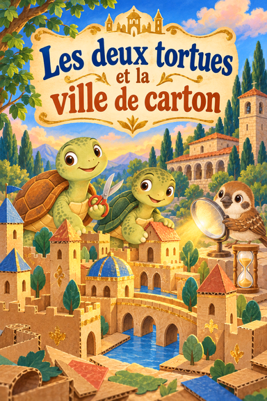 Les deux tortues et la ville de carton