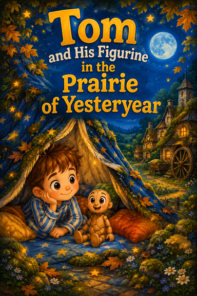Tom and His Figurine in the Prairie of Yesteryear