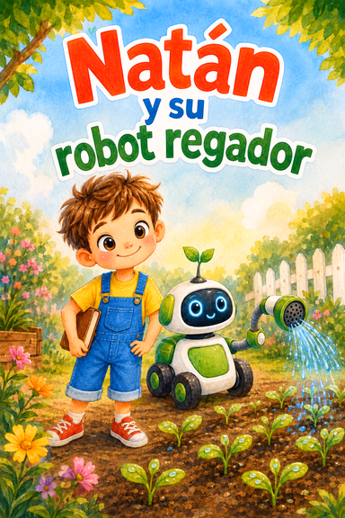 Natán y su robot regador
