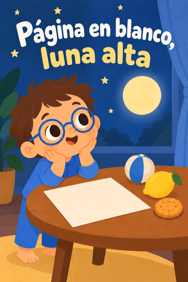 Página en blanco, luna alta