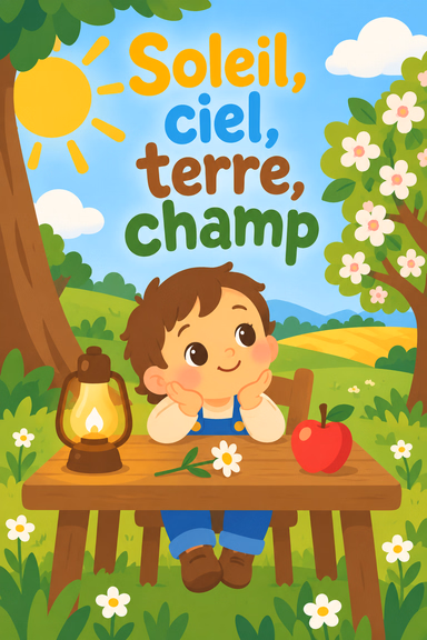 Soleil, ciel, terre, champ