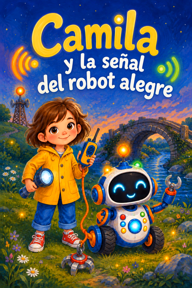 Camila y la señal del robot alegre