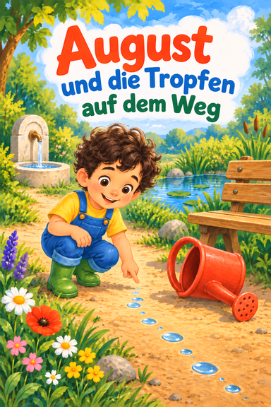 August und die Tropfen auf dem Weg