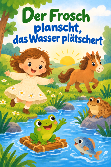 Der Frosch planscht, das Wasser plätschert