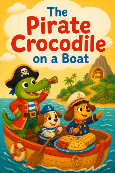 The Pirate Crocodile on a Boat