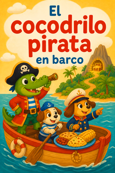 El cocodrilo pirata en barco