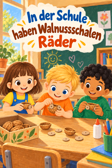 In der Schule haben Walnussschalen Räder