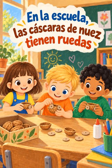 En la escuela, las cáscaras de nuez tienen ruedas