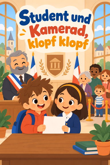 Student und Kamerad klopf klopf