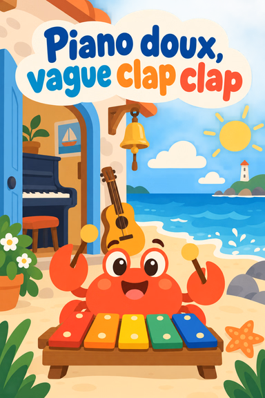 Piano doux, vague clap clap